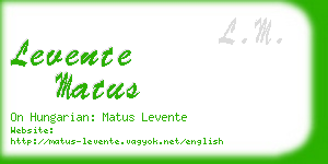 levente matus business card